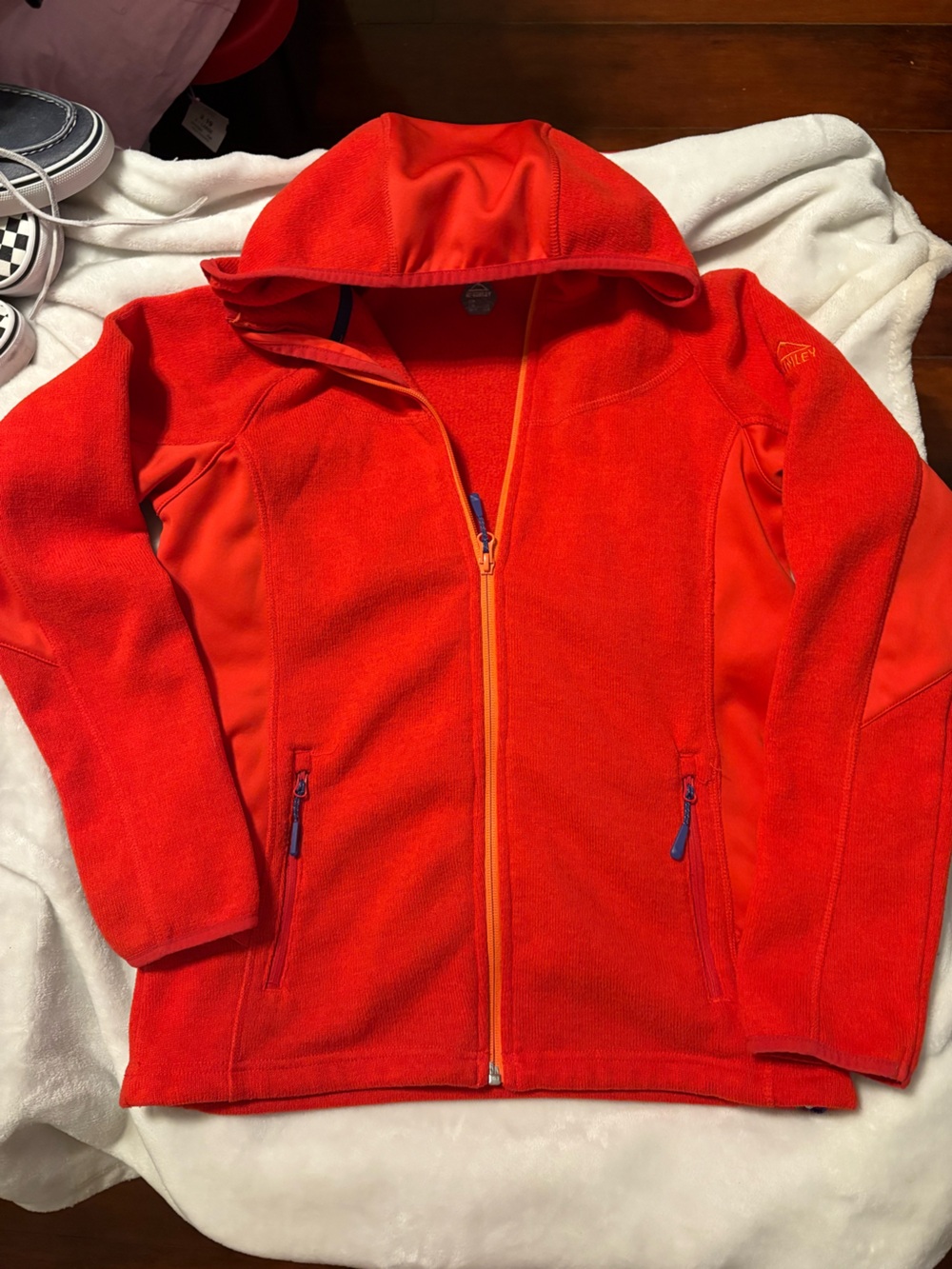 McKinley Women’s Utility Fleece Jacket in Bright Red with Hood